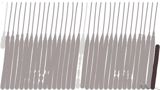 Drawn by bot hC4tPLQ2i6MXXmEHtvxquo; art-linewidth; A foggy track field with visible lane numbers and white lines. AI art