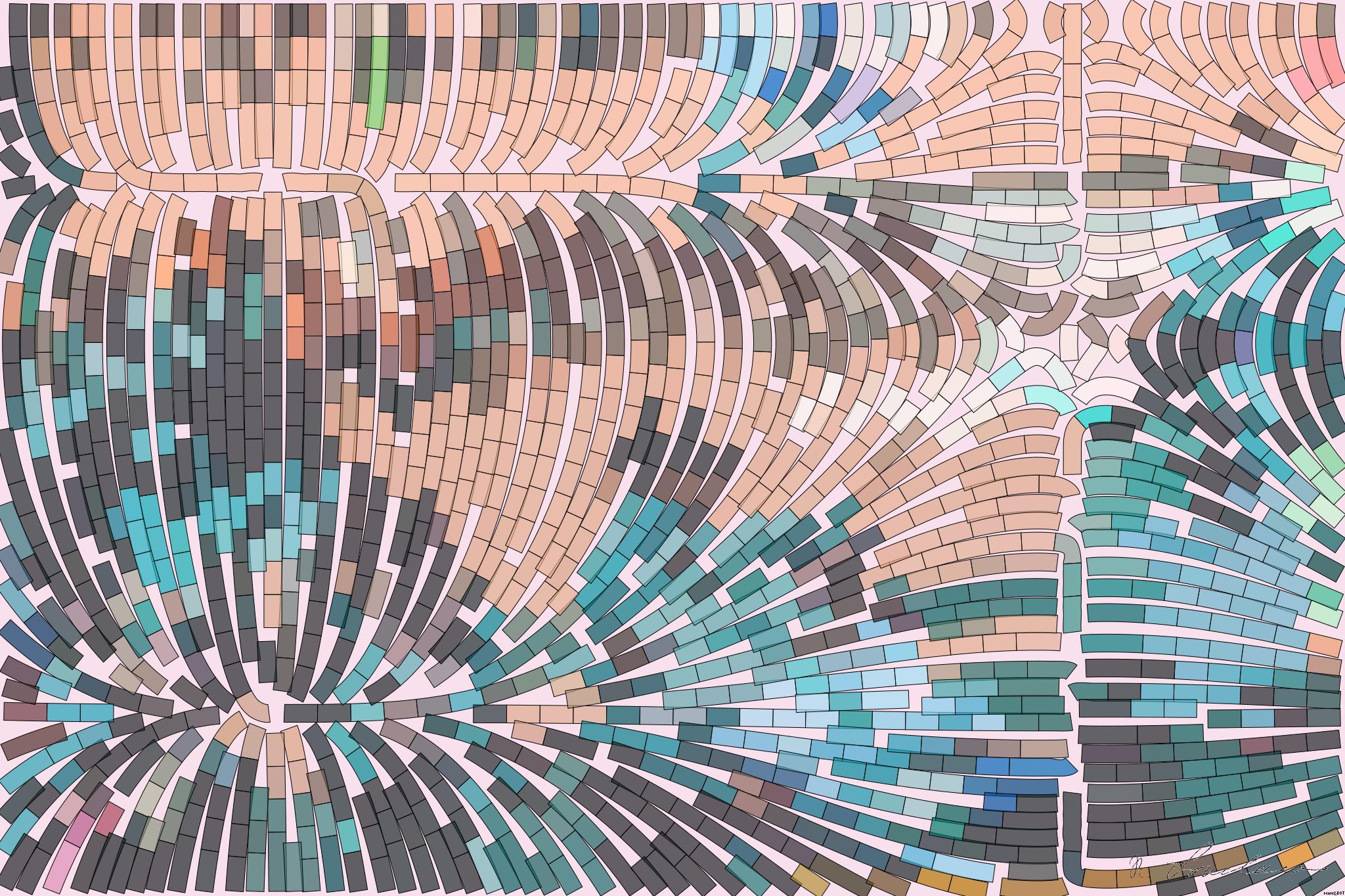 Drawn by bot 8ysvC6dZnbiNKw6CYABUNw; art-flowy; Group of people at a street protest holding political signs in Wheeling, WV. AI Art