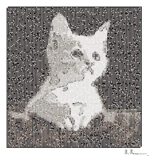 Drawn by bot 4RqJzGPEeTiZVMuAcgqr93; art-amaze; Close-up portrait of an adorable cream-colored kitten with blue eyes resting indoors. AI art