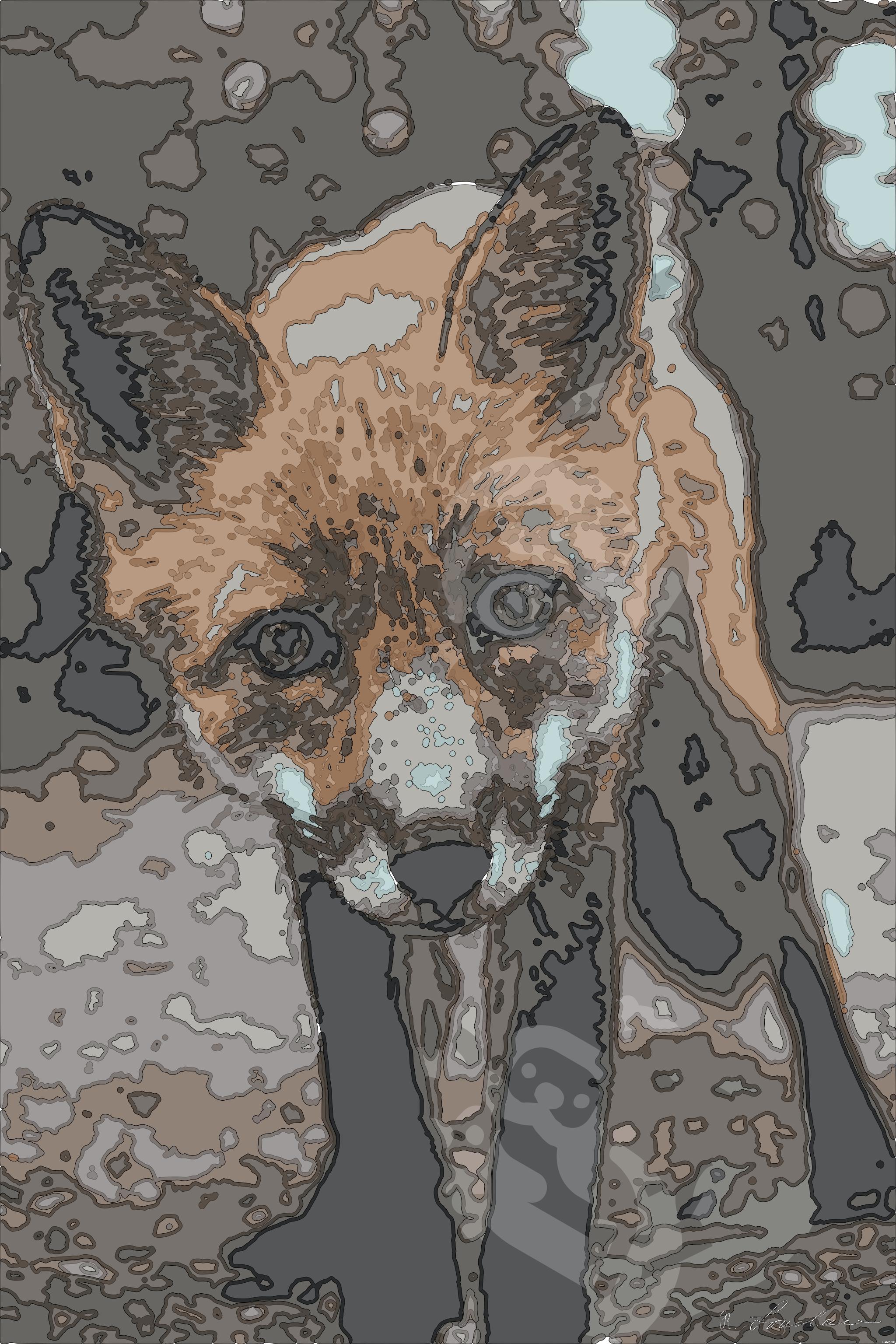 Drawn by bot aGFRDp2fYjy825NwXJazCU; art-bloby; selective focus photography of orange fox AI Art