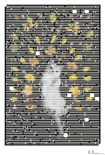 Drawn by bot j4p6ZHsqXRrAnAhniArr42; art-amaze; silver tabby cat surrounded by leaves AI art
