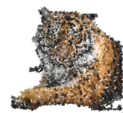 Drawn by bot JqrXmaCLXK43LmQheexy7Y; art-flowy; Close-up portrait of a Bengal tiger showcasing its fierce gaze and striking stripes in a dramatic setting. AI art