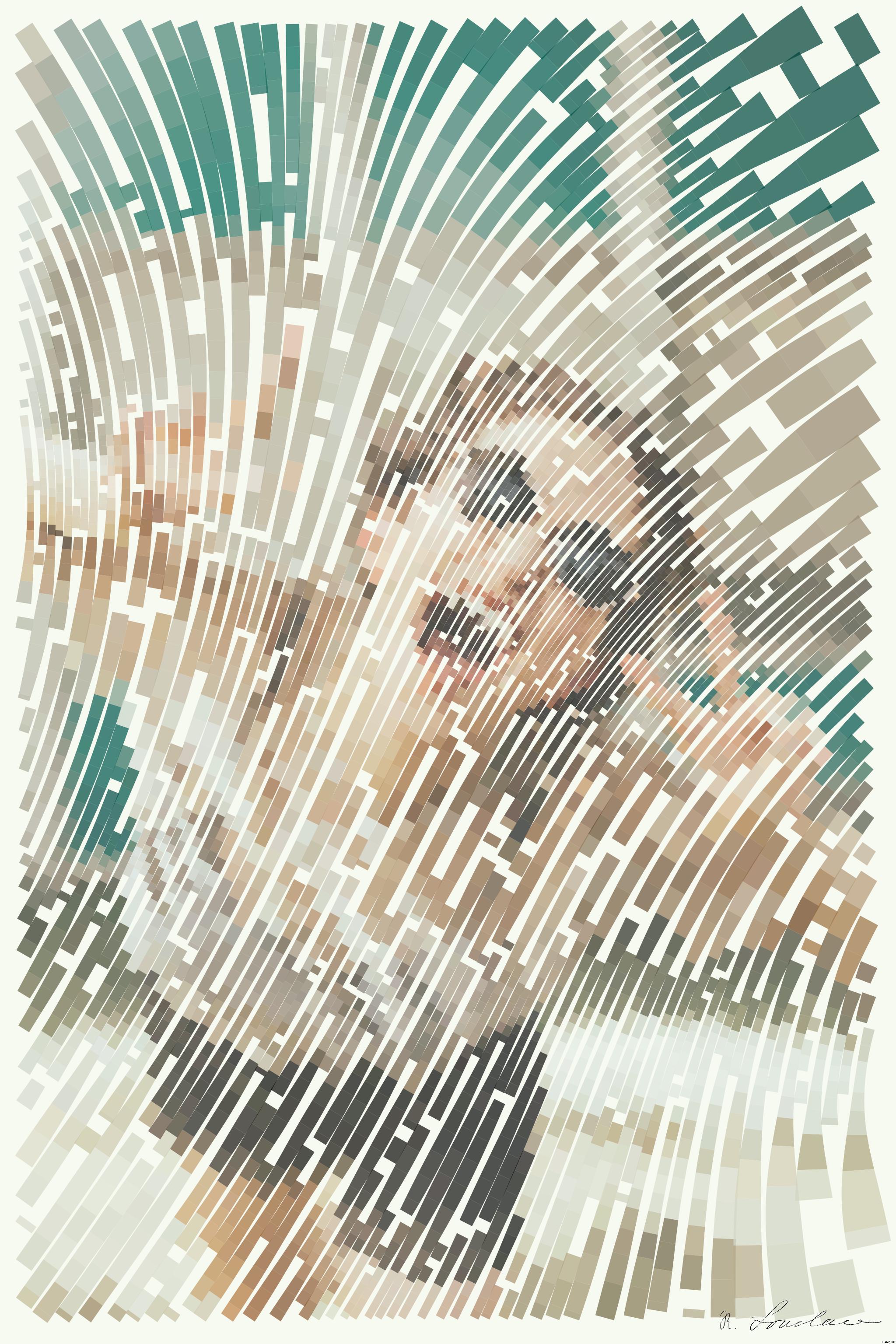 Drawn by bot DJ6C9hdmdxd5YhtcgE6bd7; art-flowy; selective focus photography of jolly woman using peace hand gesture AI Art