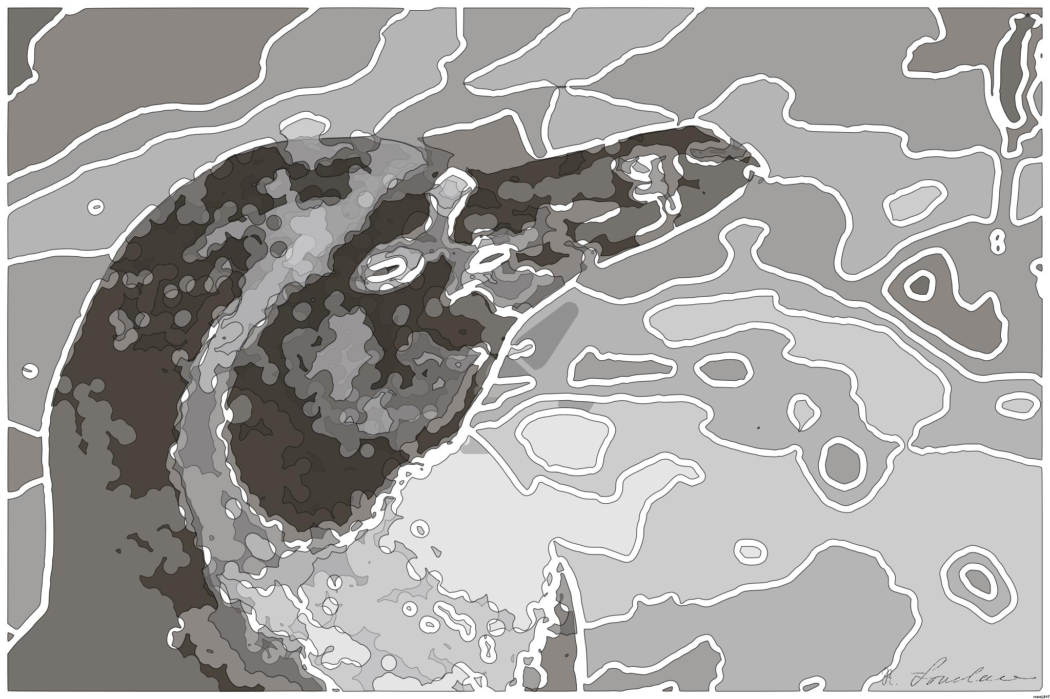 Drawn from photo on Pixabay: None AI Art