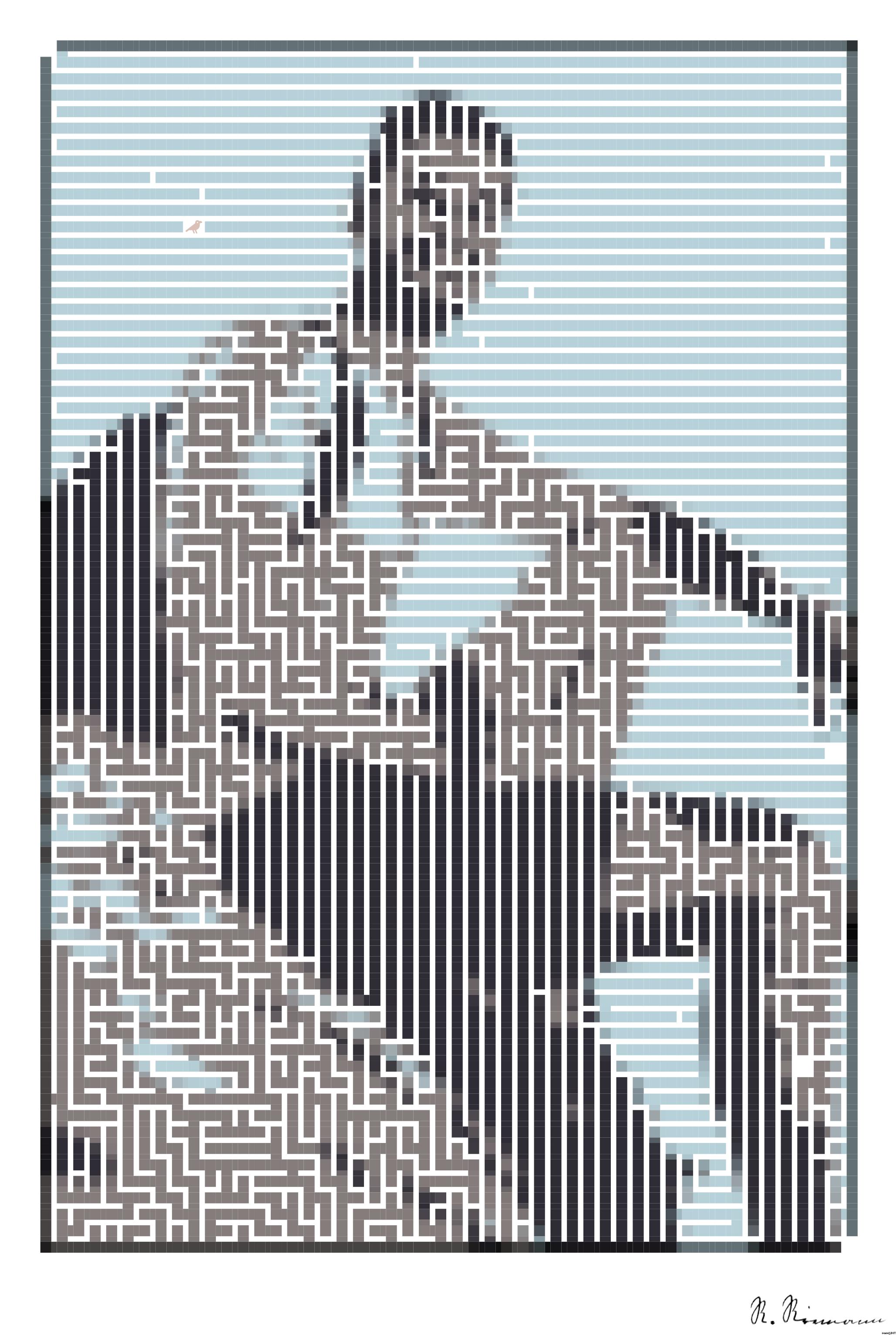 Drawn by bot FtBCNMm5xmgTP27KgLVE5V; art-amaze; smiling man sitting on gray rock at daytime AI Art
