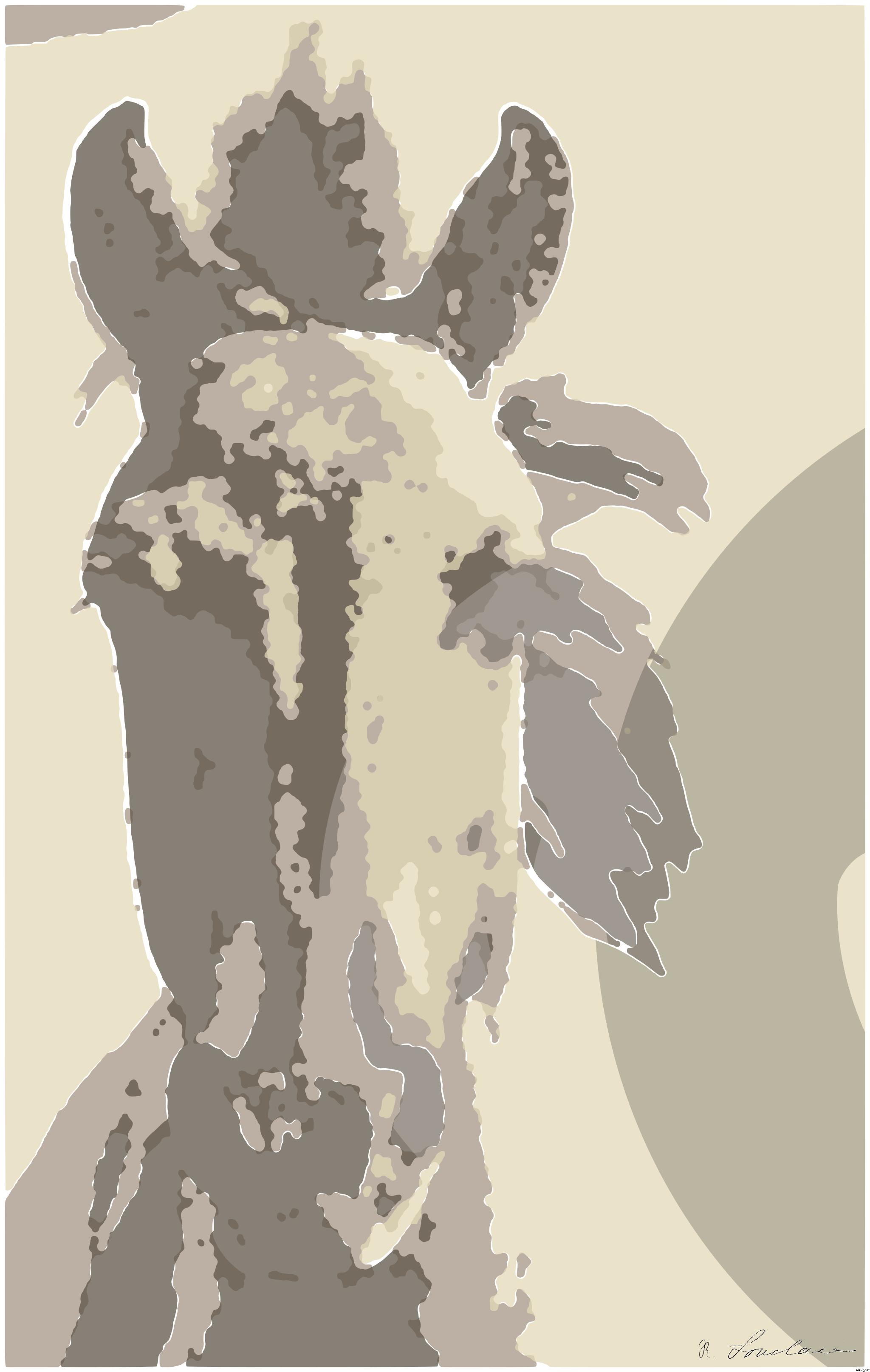 Drawn by bot FnWHb3WN2J7GwLYBfBvAP5; art-bloby; a close up of a horse with a blurry background AI Art