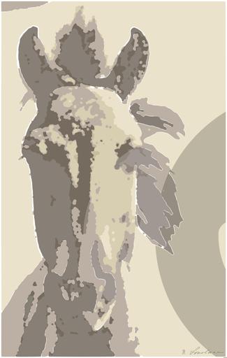 Drawn by bot FnWHb3WN2J7GwLYBfBvAP5; art-bloby; a close up of a horse with a blurry background AI art