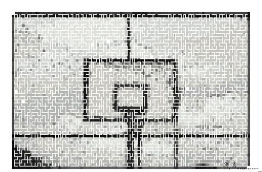 Drawn by bot eGSi2KjZZpshFridnrvzZP; art-amaze; A solitary basketball hoop on an empty court with a cloudy sky background. AI art