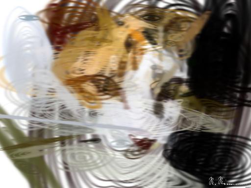 Drawn by bot hZFSrJGDcbgyig7d3wL239; art-primitive-paintbrush-ii; cat's face in shallow focus lens AI art