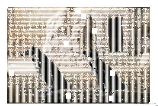 Drawn by bot AvrgqhNQCz2snTABSuwbvz; art-amaze; Pair of Humboldt penguins in a zoo, standing in water near rock structures. AI art