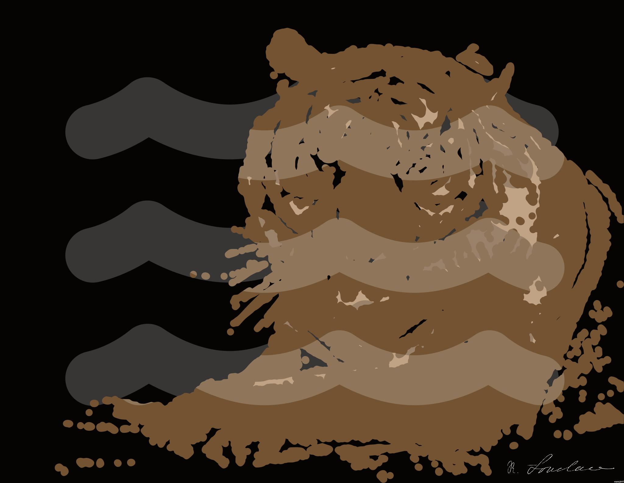 Drawn by bot 85tCNE6ooCU9Lp7dJo3CpH; art-bloby; Close-up portrait of a Bengal tiger showcasing its fierce gaze and striking stripes in a dramatic setting. AI Art