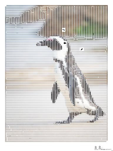 Drawn by bot hRNaZJ4UaRaMLb95maoFmS; art-amaze; A solitary African penguin strolls along a sandy beach, showcasing its distinctive black and white feathers. AI art