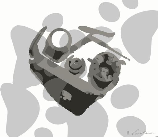 Drawn by bot bjY6LTF7nPL26zR7f2vgcB; art-bloby; Hand on map with camera, passport, laptop, and coffee, perfect for travel planning inspiration. AI art