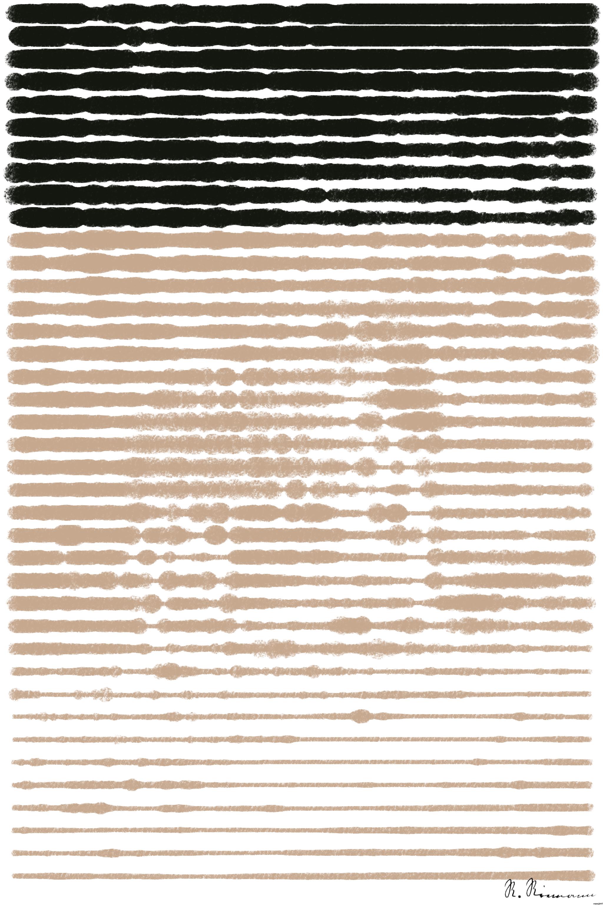 Drawn from photo on Unsplash: a tiger walking on a dirt path AI Art