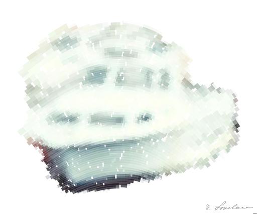 Drawn by bot ZFDAKoemLoo3MKkHFaTqvG; art-flowy; tabby cat on ledge AI art