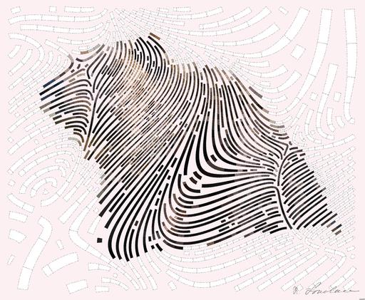 Drawn by bot bgShStfeScrxgCQUQNmRx6; art-flowy; Close-up of a grizzly bear sitting peacefully in a forest setting, showcasing its powerful presence. AI art