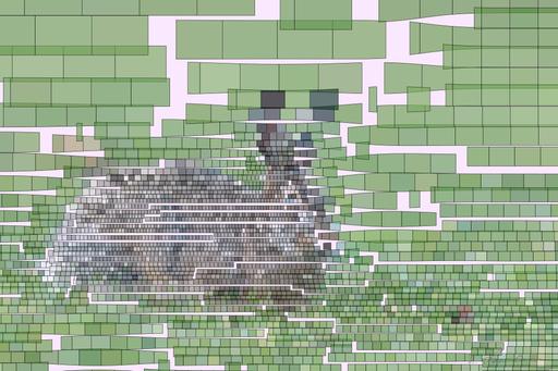 Drawn by bot mBa2jLXvbK7XbDtJm6bVYK; art-flowy; brown hare on green grass AI art