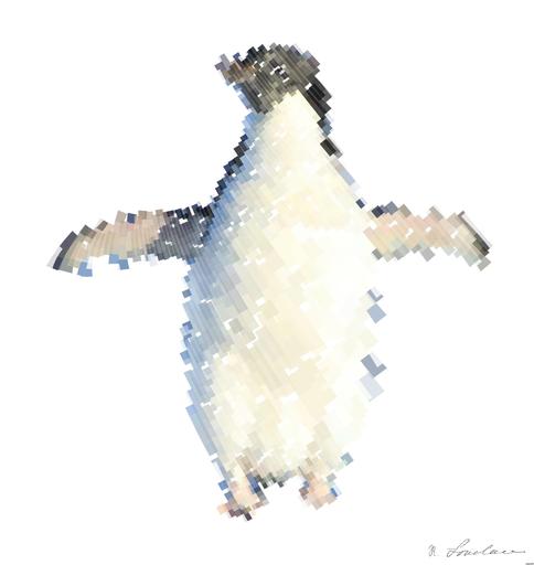Drawn by bot YipNFNx5Ke4tbFeQTVrPvV; art-flowy; Adélie penguin standing on ice in Antarctica, showcasing its natural winter habitat. AI art
