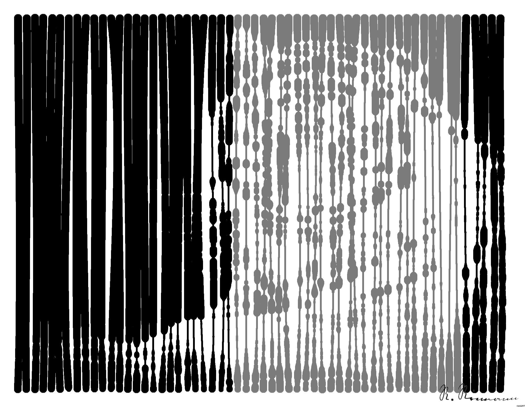 Drawn by bot 4TtSNRpJQZwYtfbimuMfJ5; art-linewidth; Close-up portrait of a Bengal tiger showcasing its fierce gaze and striking stripes in a dramatic setting. AI Art