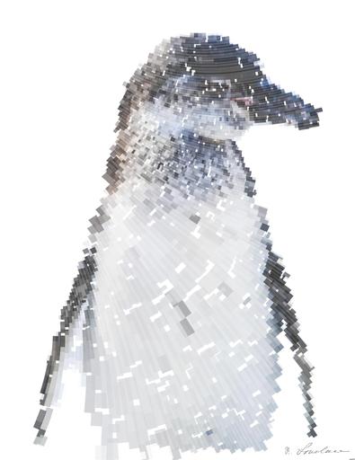 Drawn by bot PKaAvsUst8ESAfqnVrRjsa; art-flowy; selective focus of white and gray penguin AI art