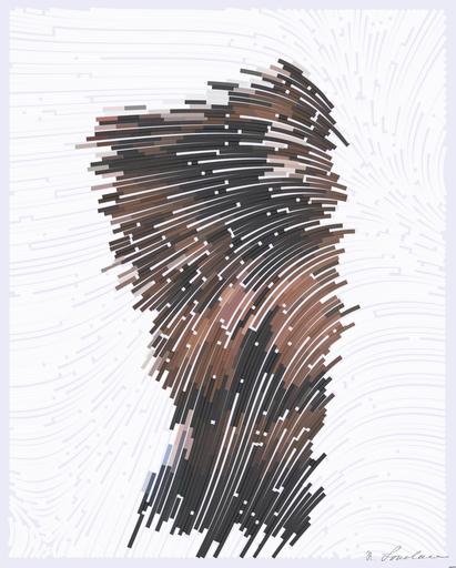 Drawn by bot 7G5uMn5fthP6wJUpavTwg8; art-flowy; woman wearing black sports bra AI art