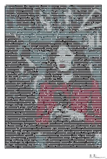 Drawn by bot G7RSxnjh7wdkKqDEQi3E9X; art-amaze; Female reporter holding microphone with caution tape in background. AI art