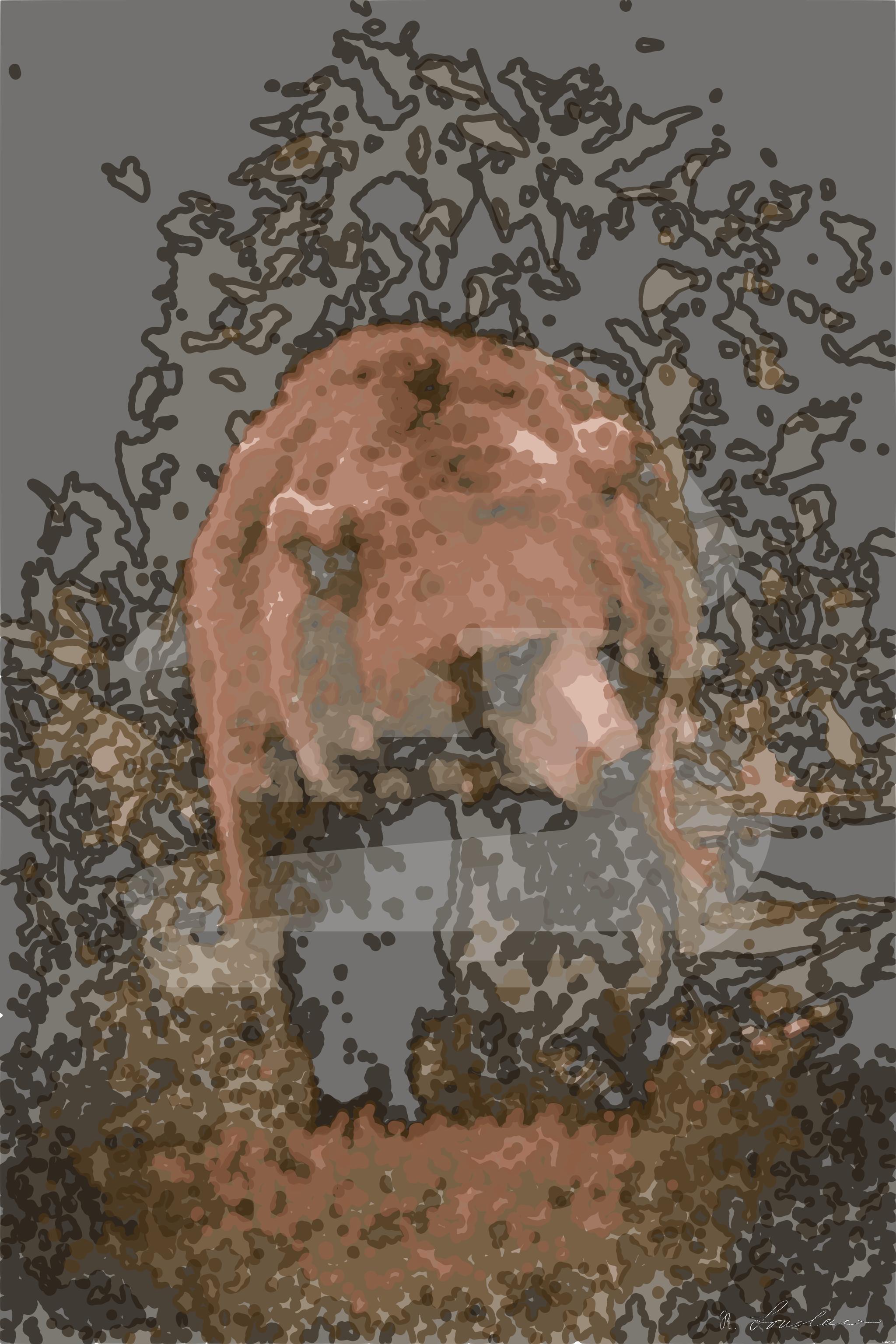 Drawn by bot SvU9KTkACuCxcQQuRAuTmW; art-bloby; brown bear on green grass during daytime AI Art