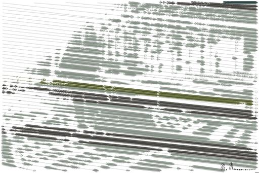 Drawn by bot PEWwATLyd2taRrPruBPrhf; art-linewidth; A woman walks with a suitcase outside an airport terminal, ready for travel. AI art