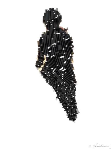 Drawn by bot 2nFEJVWxjTxyFQXhbiMSnY; art-flowy; A silhouette of a person riding a horse on the beach at sunset, creating a serene and dynamic scene. AI art