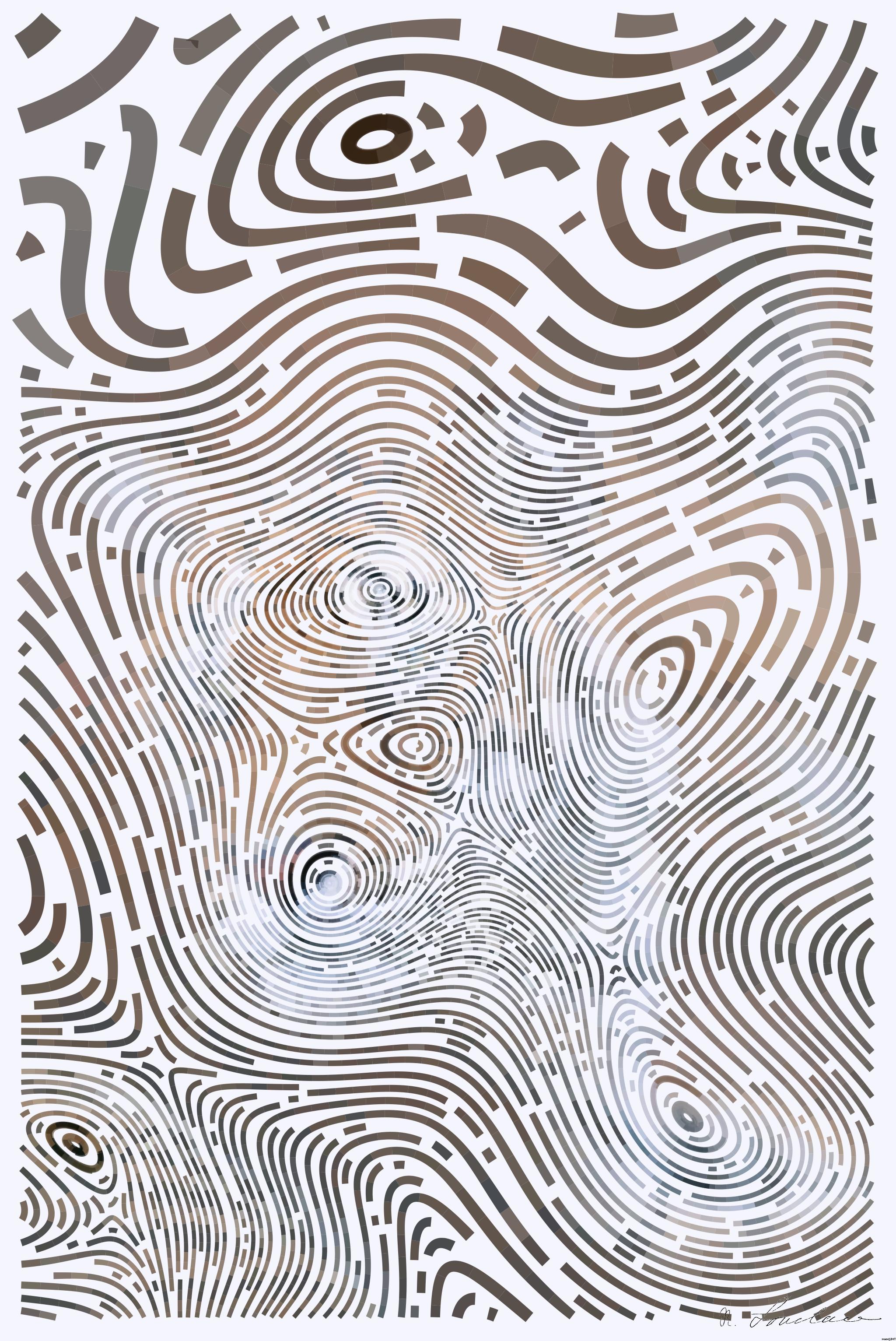 Drawn by bot ZwCs6hKoMoXPpVfeC5CDKP; art-flowy; a close up of a tiger laying on a bed AI Art