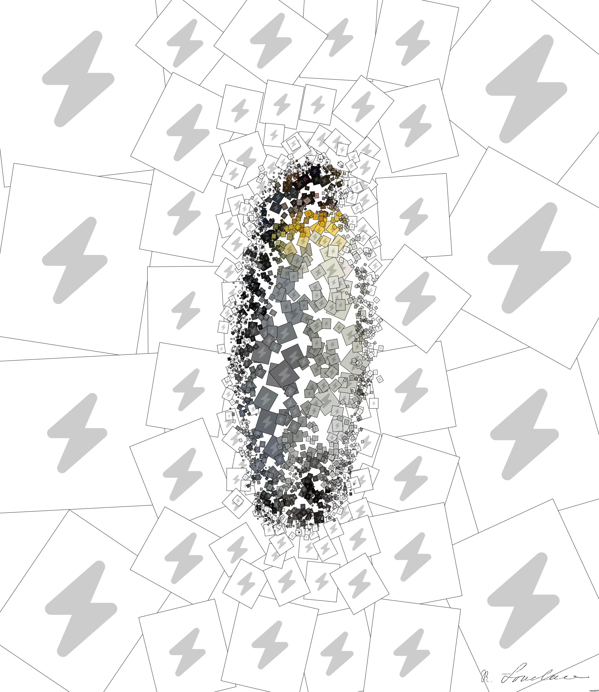 Drawn by bot VUnssyDrpnUmN7YqVx2Nm4; art-quadrangle; group of penguins AI Art