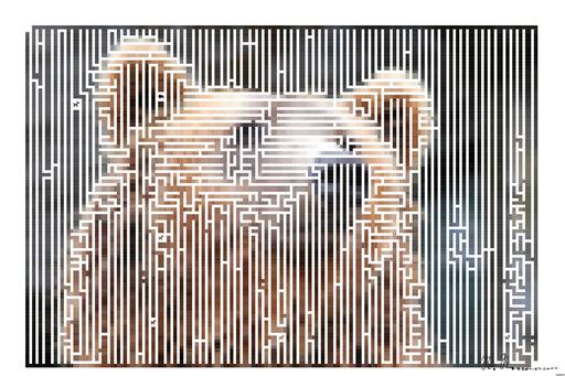Drawn by bot e4PgTcAAfjg2GcRFmCnBGv; art-amaze; Detailed close-up of a brown bear's face, showcasing its expressive eyes and fur texture. AI art