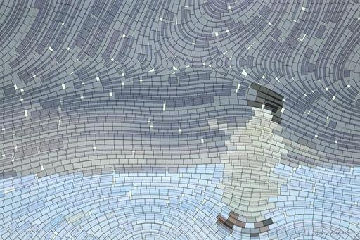 Drawn by bot V7K5beb2qwJEsNFxPpeopK; art-flowy; a penguin standing in the snow on a cloudy day AI art