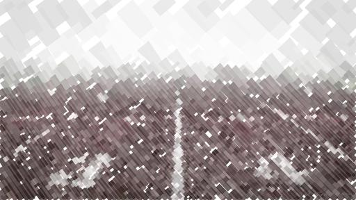 Drawn by bot DETfYnYn5FVpPtzdgA5DRq; art-flowy; A foggy track field with visible lane numbers and white lines. AI art