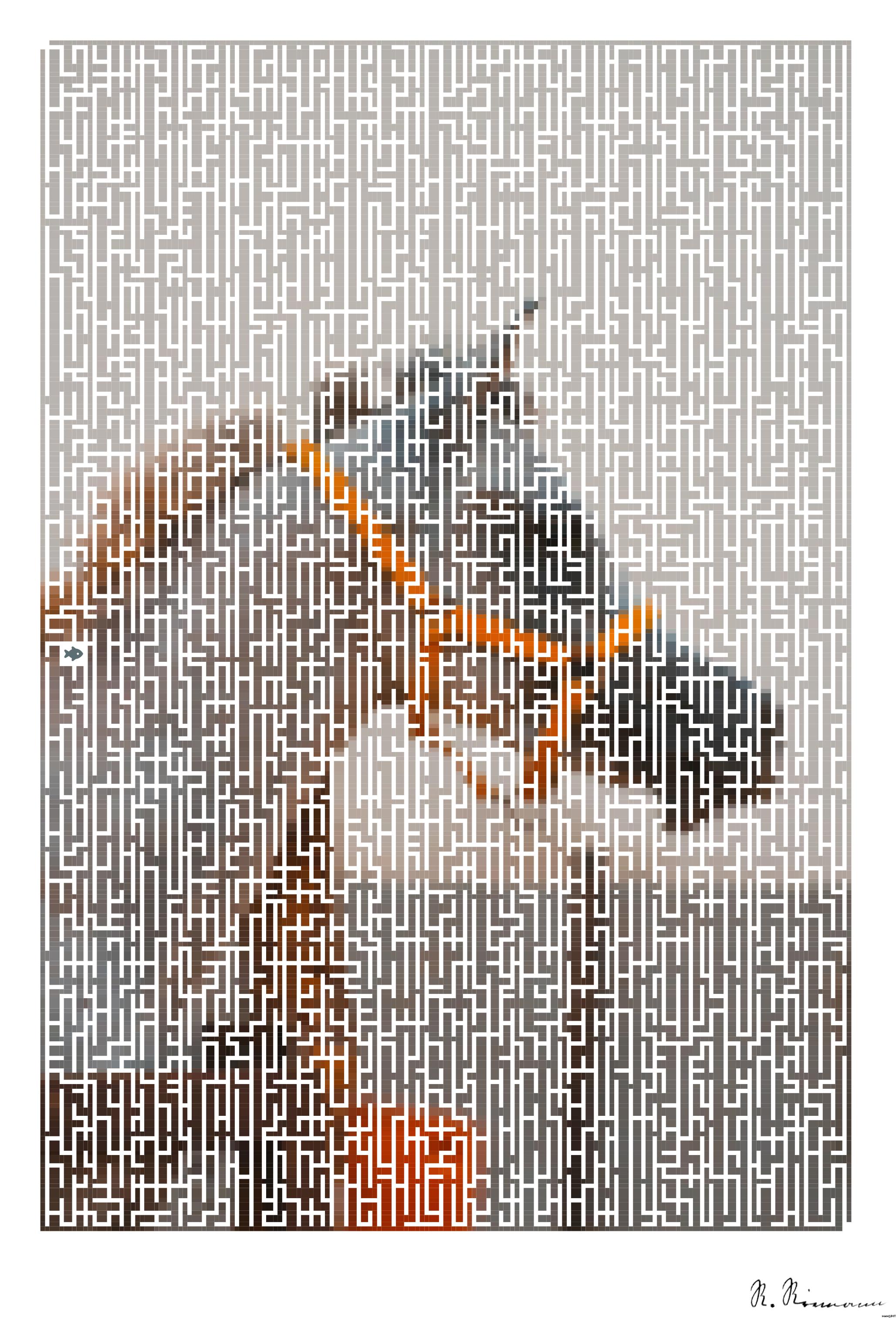 Drawn by bot bmC8BLjyhVhKFF8qKn4i6m; art-amaze; gray horse with yellow leash AI Art