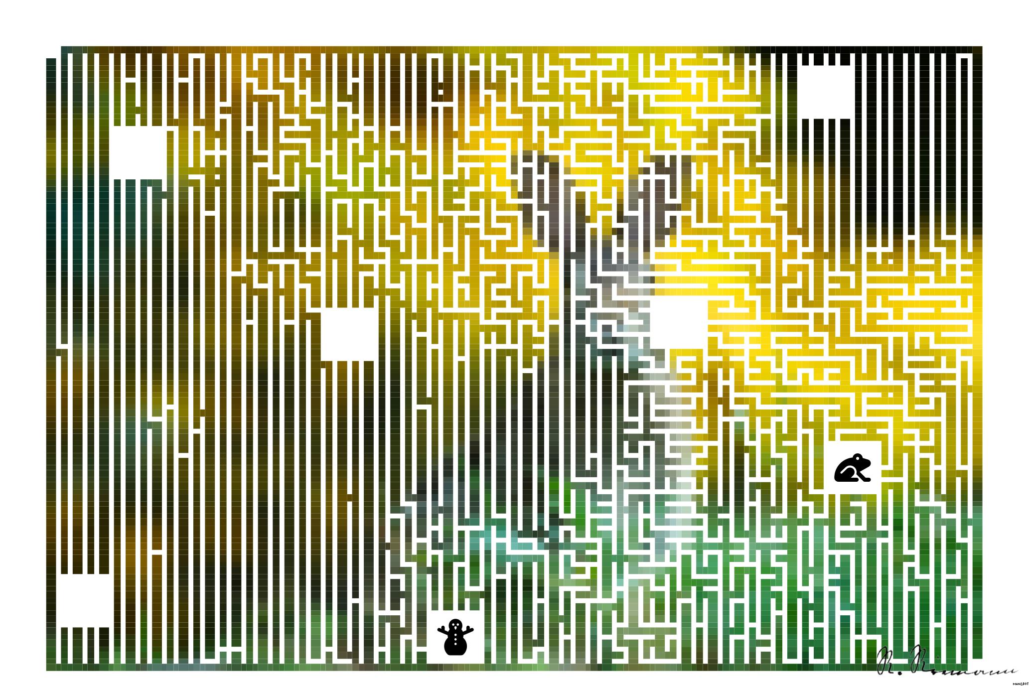Drawn by bot dn5hRXnxVBv44u9wVV8qBe; art-amaze; A cute wild rabbit peering from the grass with a vibrant yellow backdrop, epitomizing summer wildlife. AI Art