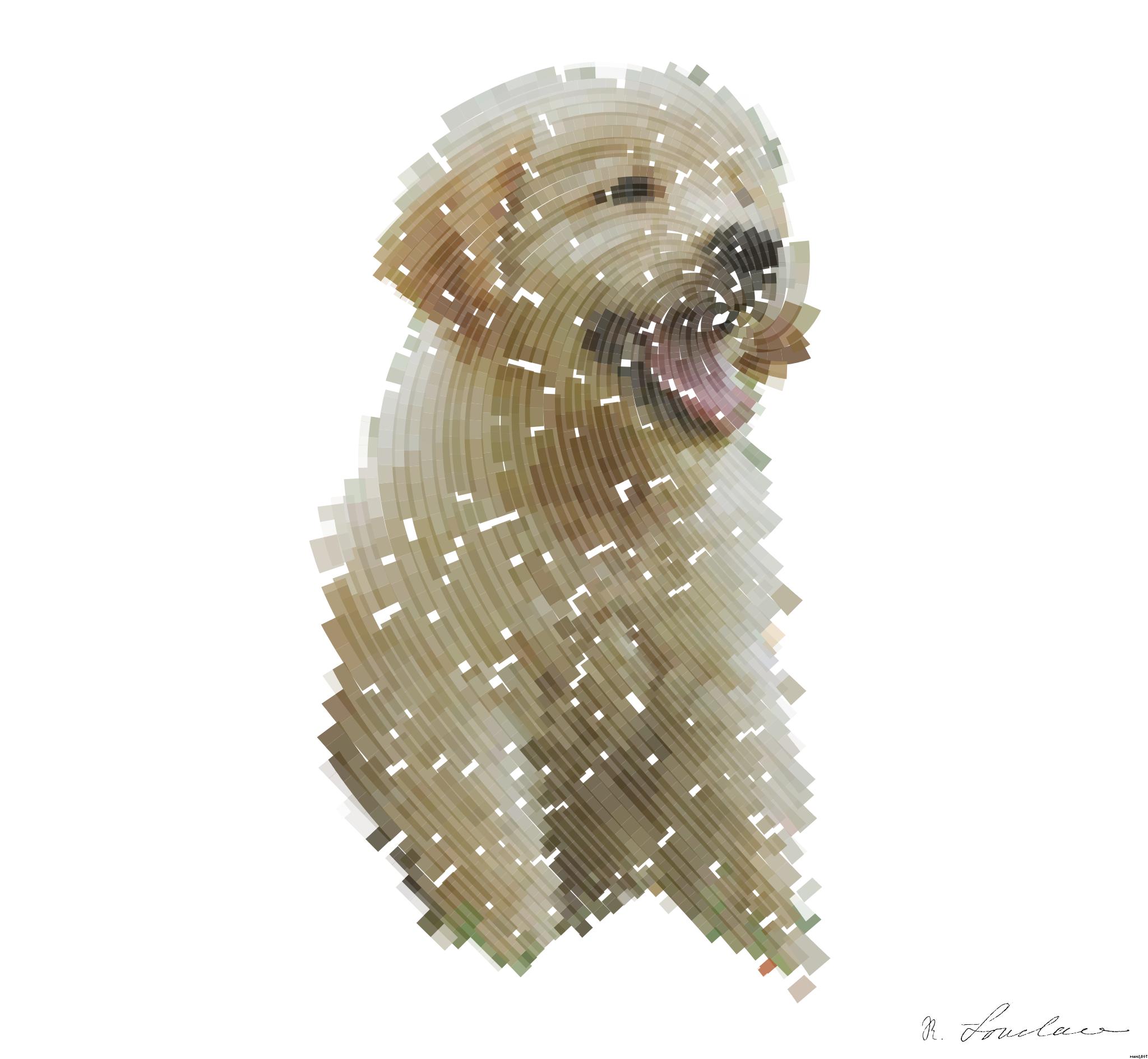 Drawn by bot PBgRdkcgZvpbcXhVjNfJSE; art-flowy; Adorable golden retriever puppies sitting in a field of flowers, enjoying a sunny day. AI Art