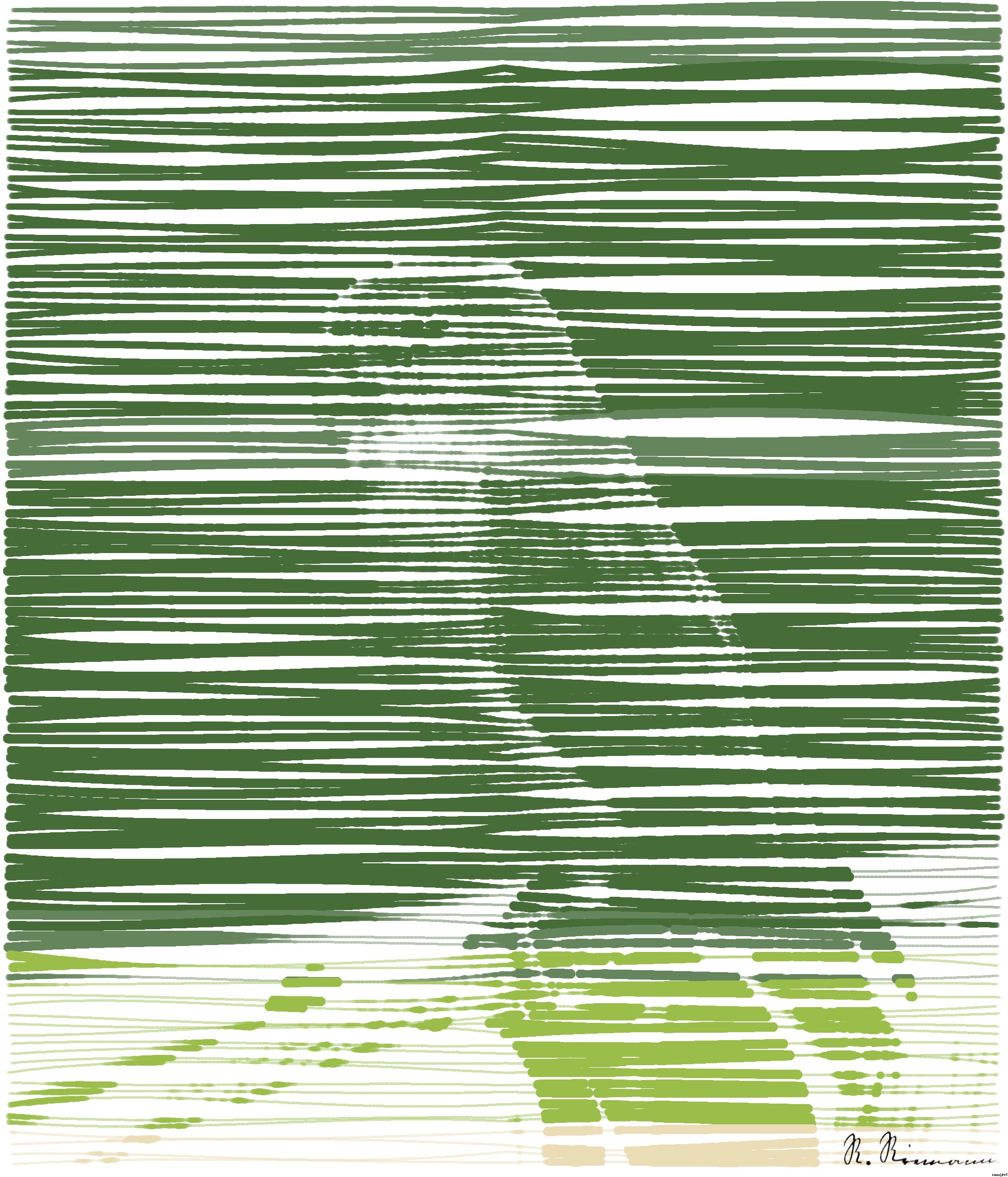 Drawn by bot QzM2fC6xwJFoW4ooaz2HAh; art-linewidth; A vibrant green parrot with colorful plumage perched on a branch in a tropical setting. AI Art