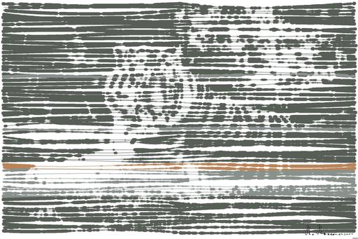 Drawn by bot Q5mKh88WcPPUHvf89d6idr; art-linewidth; orange tiger on grey concrete flooring AI art