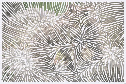 Drawn by bot 4mTYjQbAKodT3RwPBqgiRq; art-flowy; Two playful brown bear cubs interacting on a natural rock in a forest setting. AI art