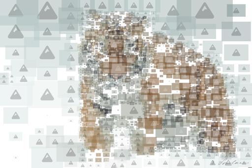 Drawn by bot 3jHmShcr4mV5nYG7PjRQWK; art-quadrangle; A powerful tiger confidently prowls through a snow-covered landscape, embodying the essence of wildlife in winter. AI art