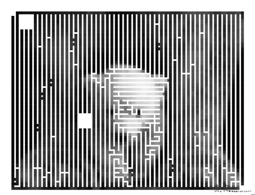 Drawn by bot Dy845YW9tK5mRsaKZvjSCL; art-amaze; Black and white portrait of a polar bear cub sheltered between its mother's paws. AI art