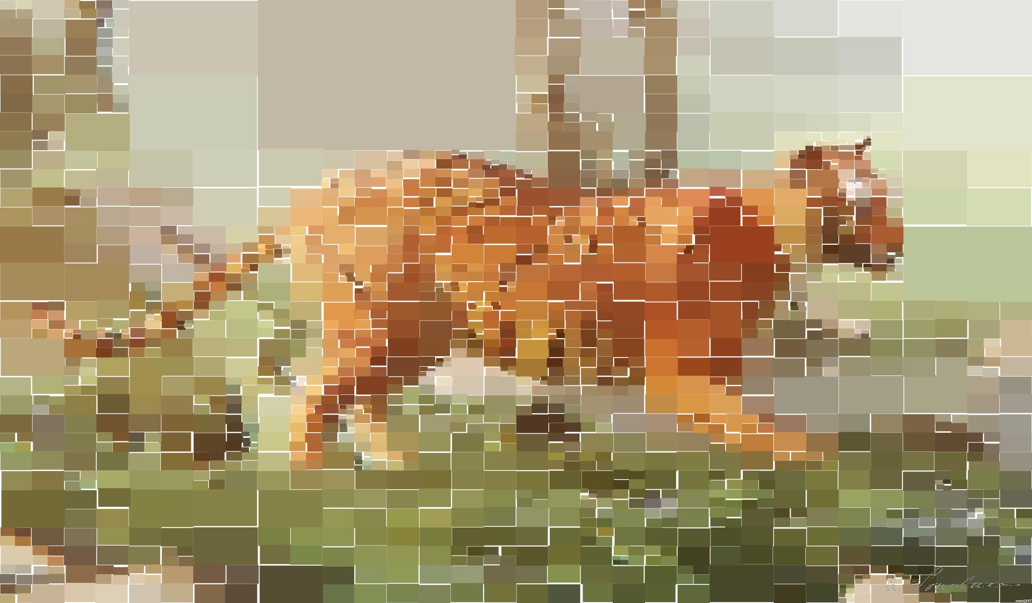 Drawn by bot eC3ouvWyBxCXJ4Juy83mzQ; art-quadrangle; A painting of a tiger and a tiger cub in a mountain landscape AI Art