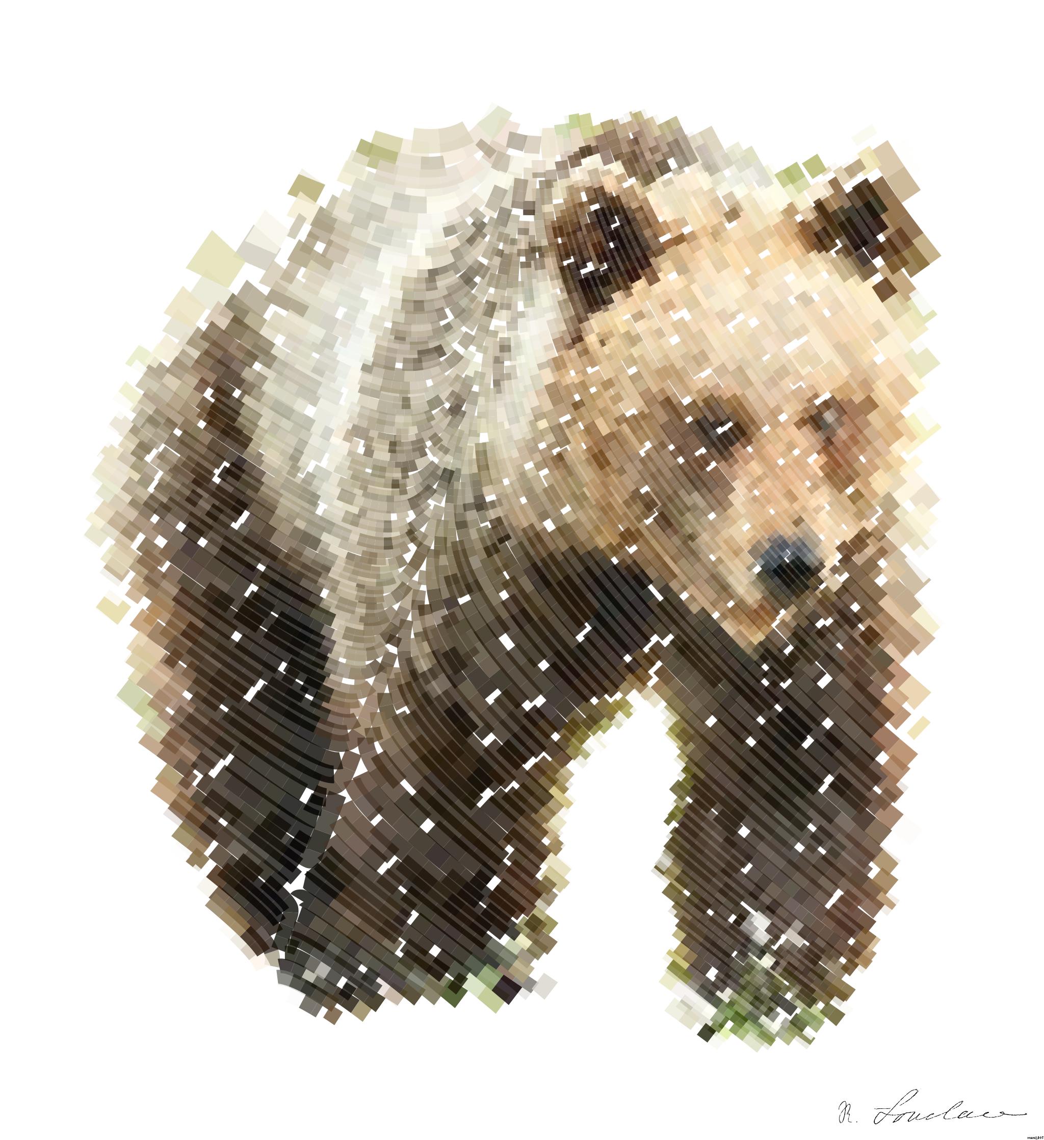 Drawn by bot boKZou7UWrgCHthpYEndhG; art-flowy; Beautiful male brown bear photographed in the taiga of northern Europe AI Art