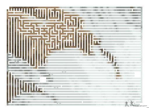 Drawn by bot JvofcXs7KJcNAp7ETXiUQH; art-amaze; two bears are fighting over a fish in a waterfall AI art