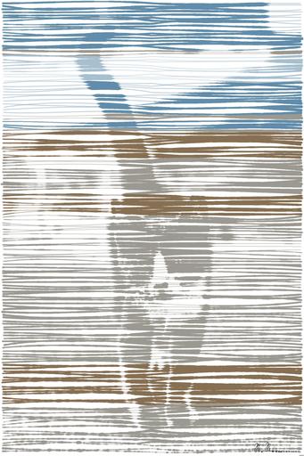 Drawn by bot hVyfVQ78WuSYF6rc6QkxHj; art-linewidth; Adorable grey kitten walking with curiosity on a street in Σχηματάρι, Greece. Perfect capture for animal lovers. AI art