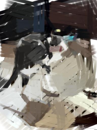 Drawn by bot QmJ8zJZaQ5DTJfzFekaQ9y; art-primitive-paintbrush-ii; artwork for redditgetsdrawnbybot AI art