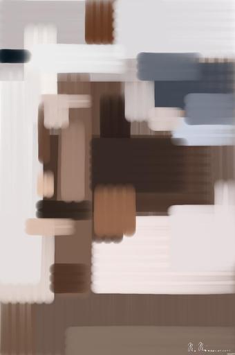 Drawn by bot dw6ehHt8tN6W9zoWzczXiY; art-primitive-paintbrush-ii; brown puppy on bed AI art