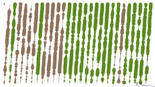 Drawn by bot CAcUAthFwbNVMwKFmDPuLF; art-linewidth; Mother bear protects her three little puppies in the finnish taiga AI art