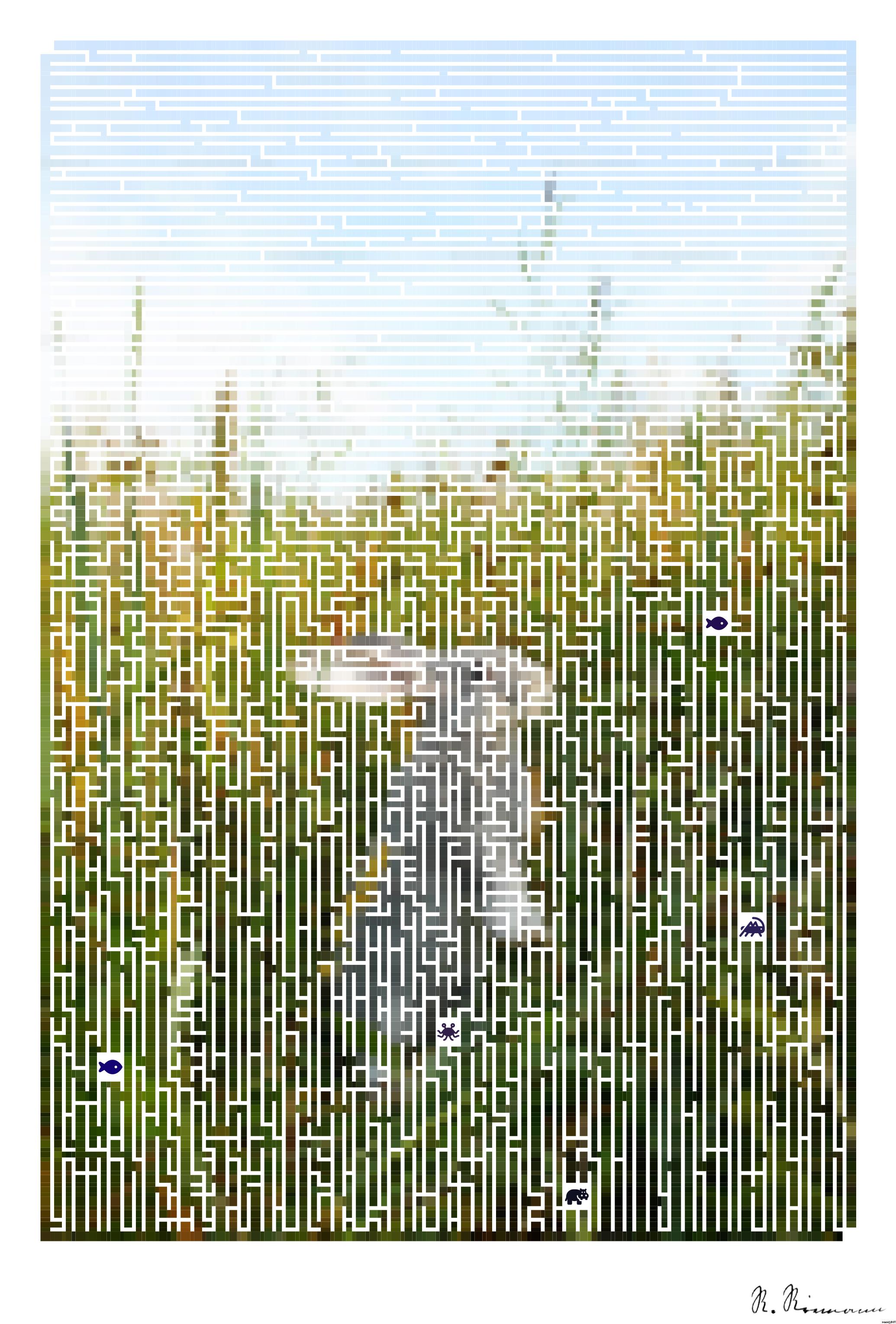 Drawn by bot CCi2fro45b2oyBpmMAPReN; art-amaze; a rabbit sitting in the middle of tall grass AI Art